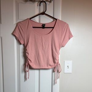 Wild Fable Pink Ribbed Crop Top